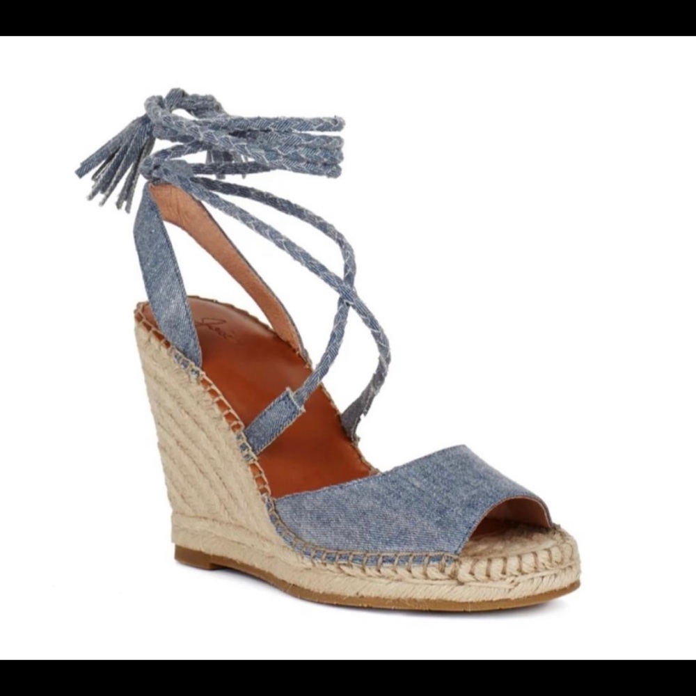 Joie Blue Phyllis Sandal Wedges - size 40 - never worn